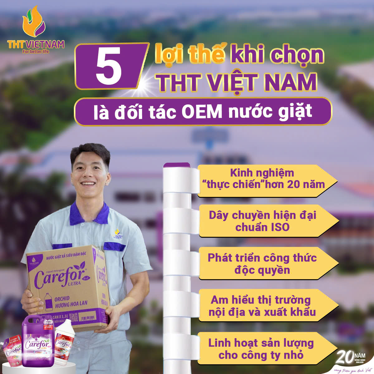 THT Việt Nam – Đối tác OEM nước giặt uy tín, xứng đáng để hợp tác