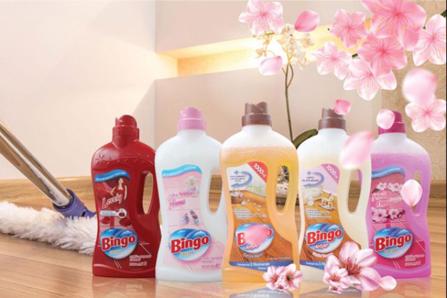 Nước lau sàn Bingo cũng rất thích hợp để lau sàn gỗ
