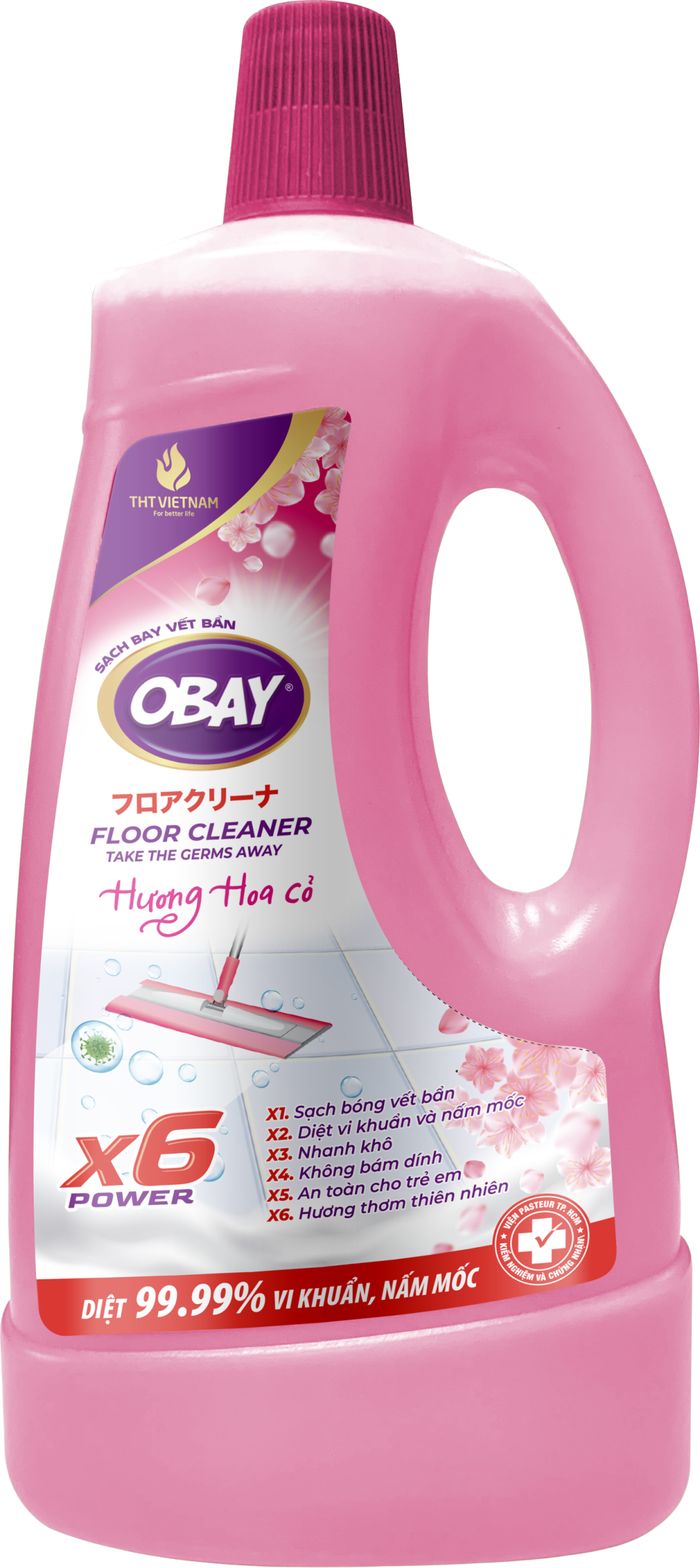 Nước Lau Sàn Đậm Đặc Obay 1900ml