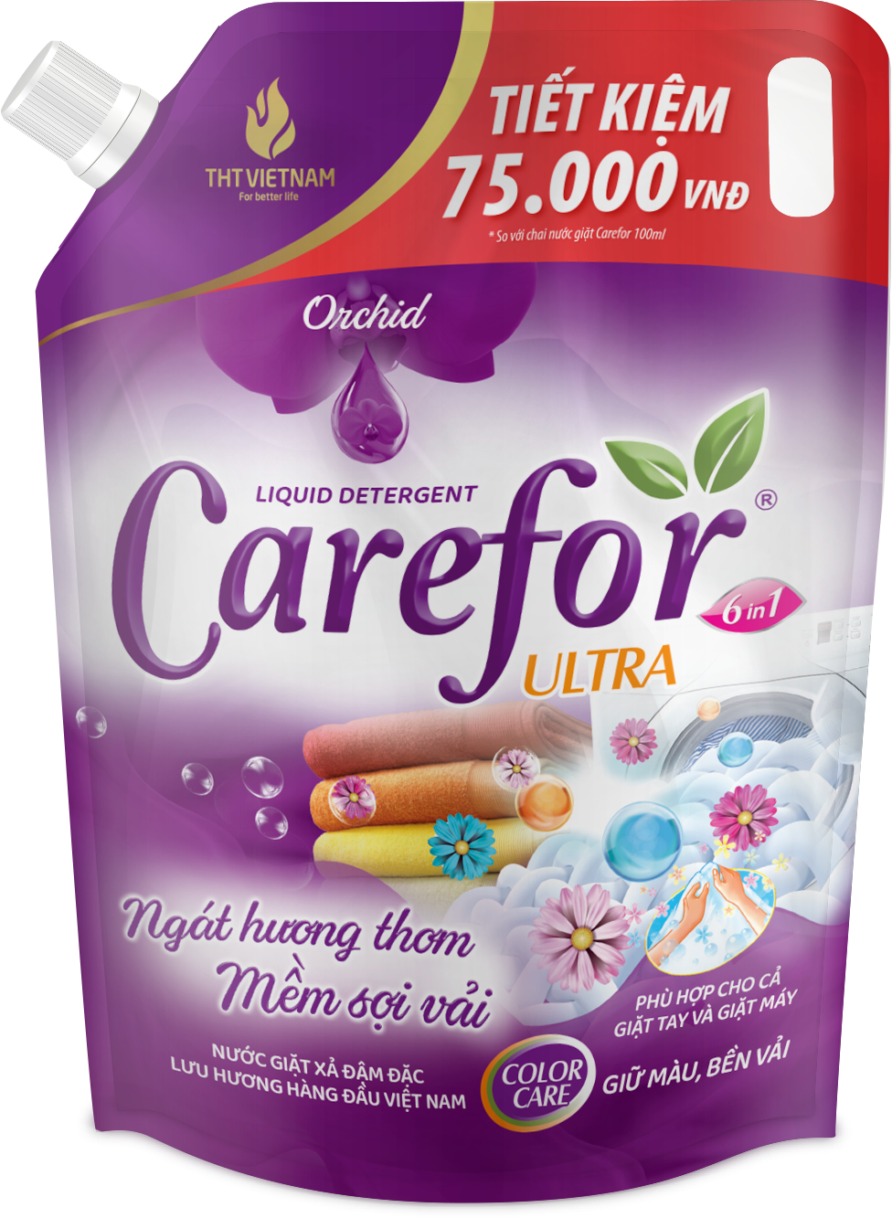 Nước giặt xả siêu đậm đặc Carefor 3600ml