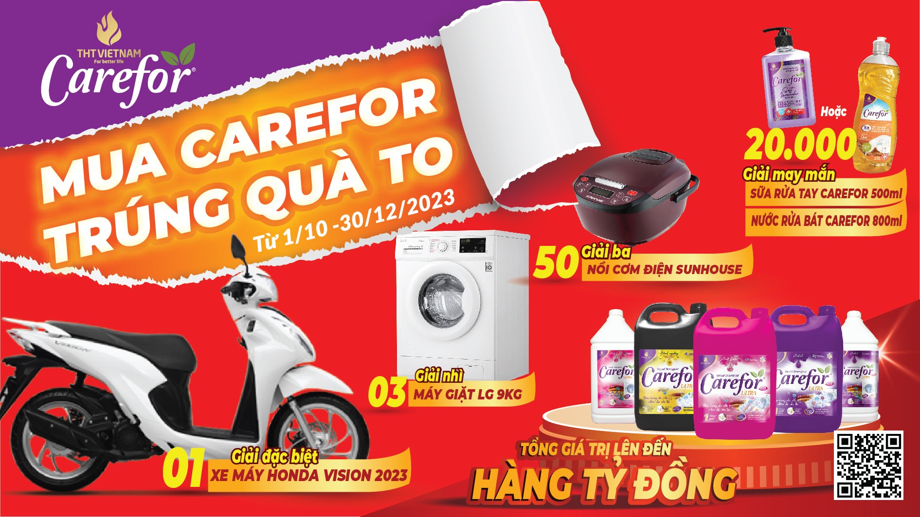 Thể lệ Chương trình Khuyến mại “Mua Carefor – Trúng quà to”