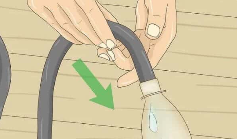 Hoàn thành quá trình xả nước ra bên ngoài.