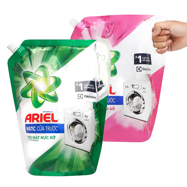 nuoc giat cho may long ngang