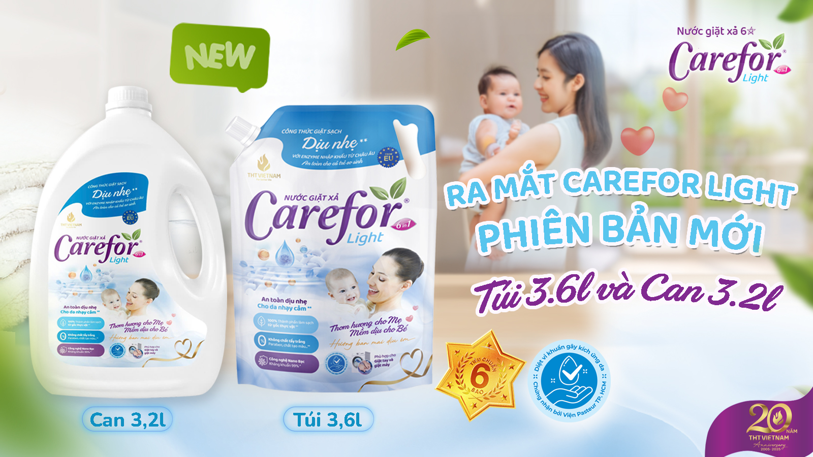 Thông báo ra mắt thêm dung tích mới cho sản phẩm Carefor Light