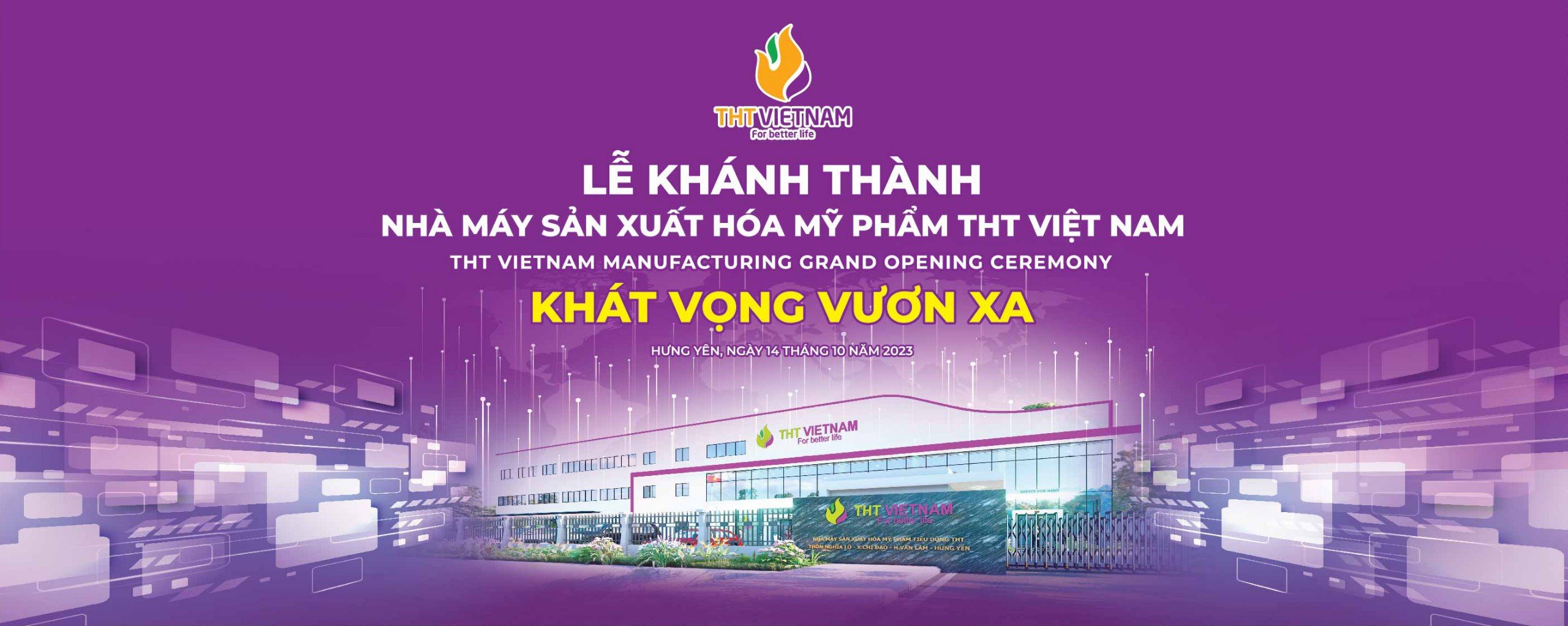 LỄ KHÁNH THÀNH NHÀ MÁY SẢN XUẤT HÓA MỸ PHẨM THT VIỆT