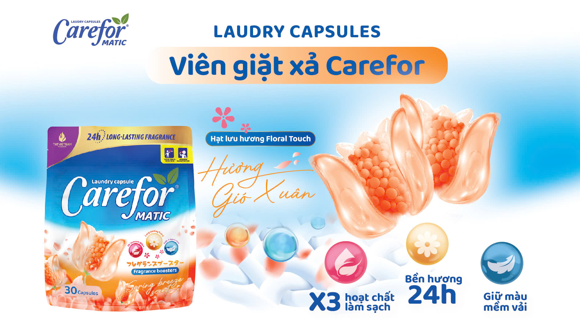 Nước giặt dạng viên – Viên giặt: Tiện lợi và an toàn cho người sử dụng